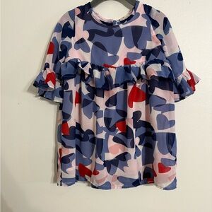 Kate Spade New York girl's "Confetti Hearts" ruffle dress SIZE 3
